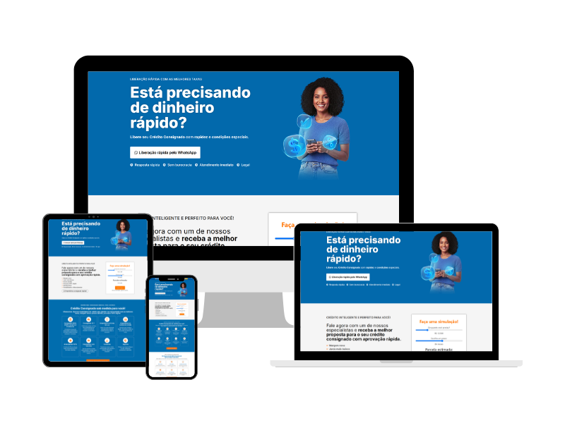 Landing Page para Crédito Consignado com Conversão pelo WhatsApp | NEX Caixa