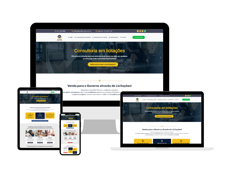 Site Institucional para Consultoria em Licitações | Jus Licitações
