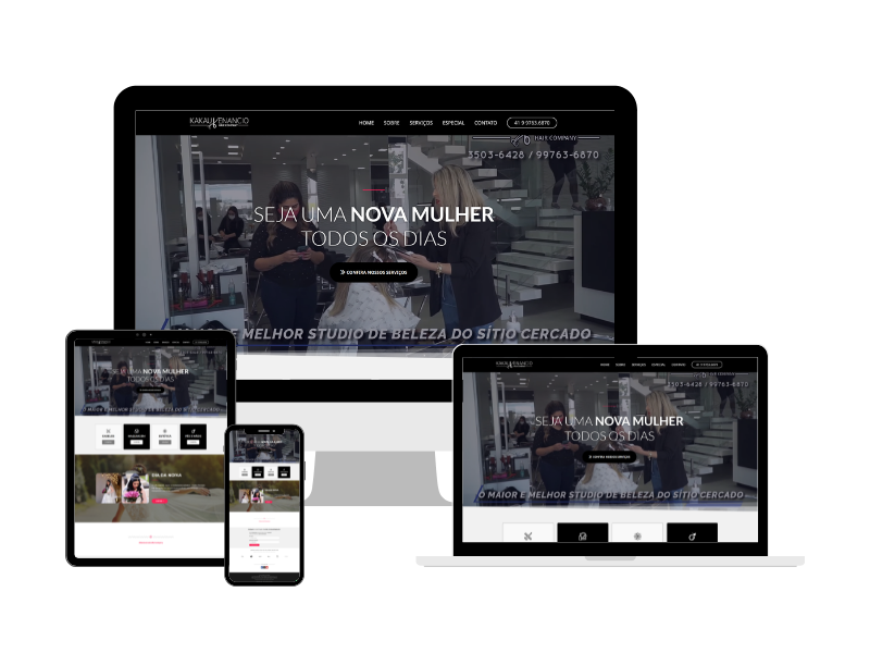 Site Institucional para Salão de Beleza | Kakau Venâncio Hair Company