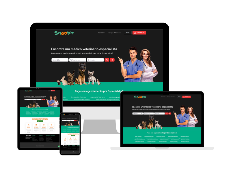 Site Buscador de Clínicas e Veterinários | Snooter